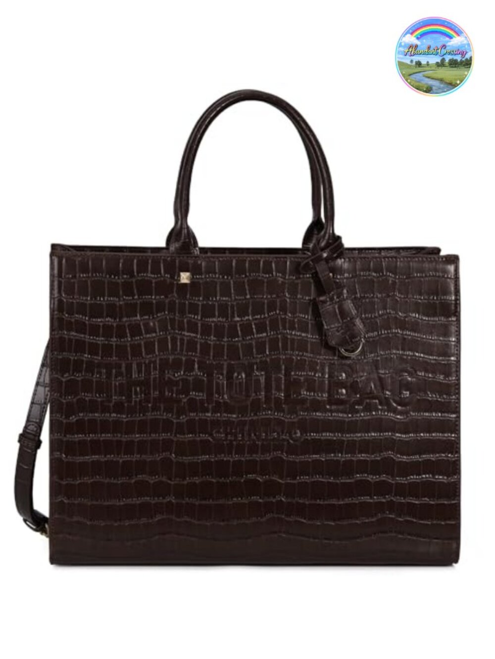 Faux Leather Laptop Tote Bag Satchel Crossbody Work Purse